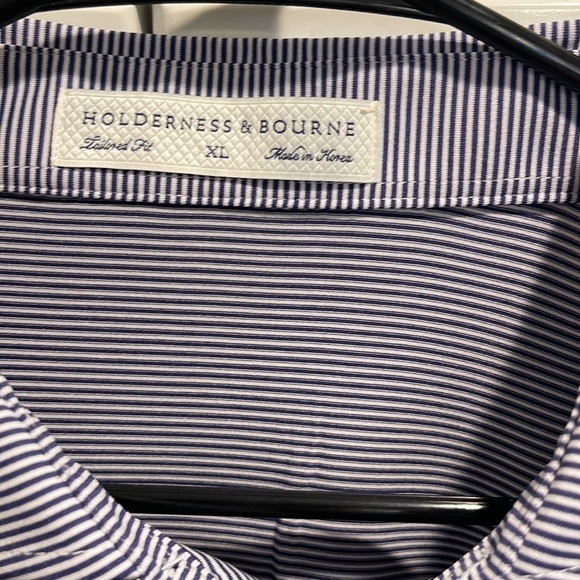 Holderness and Bourne Striped Gold Shirt XL luxury - Picture 2 of 5
